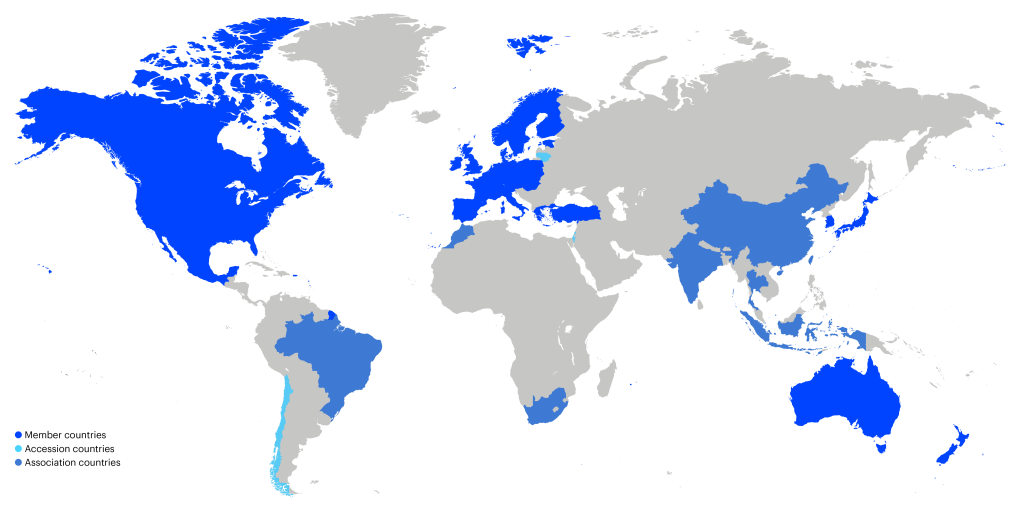 International Energy Agency Family Map // CW3EXiDez1z%, CC BY-SA 4.0 https://creativecommons.org/licenses/by-sa/4.0, via Wikimedia Commons